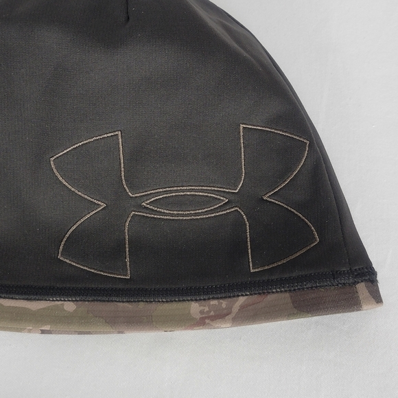 Under Armour Men's Reversible Beanie ColdGear Camo Hunting Outdoors One Size - Picture 4 of 4